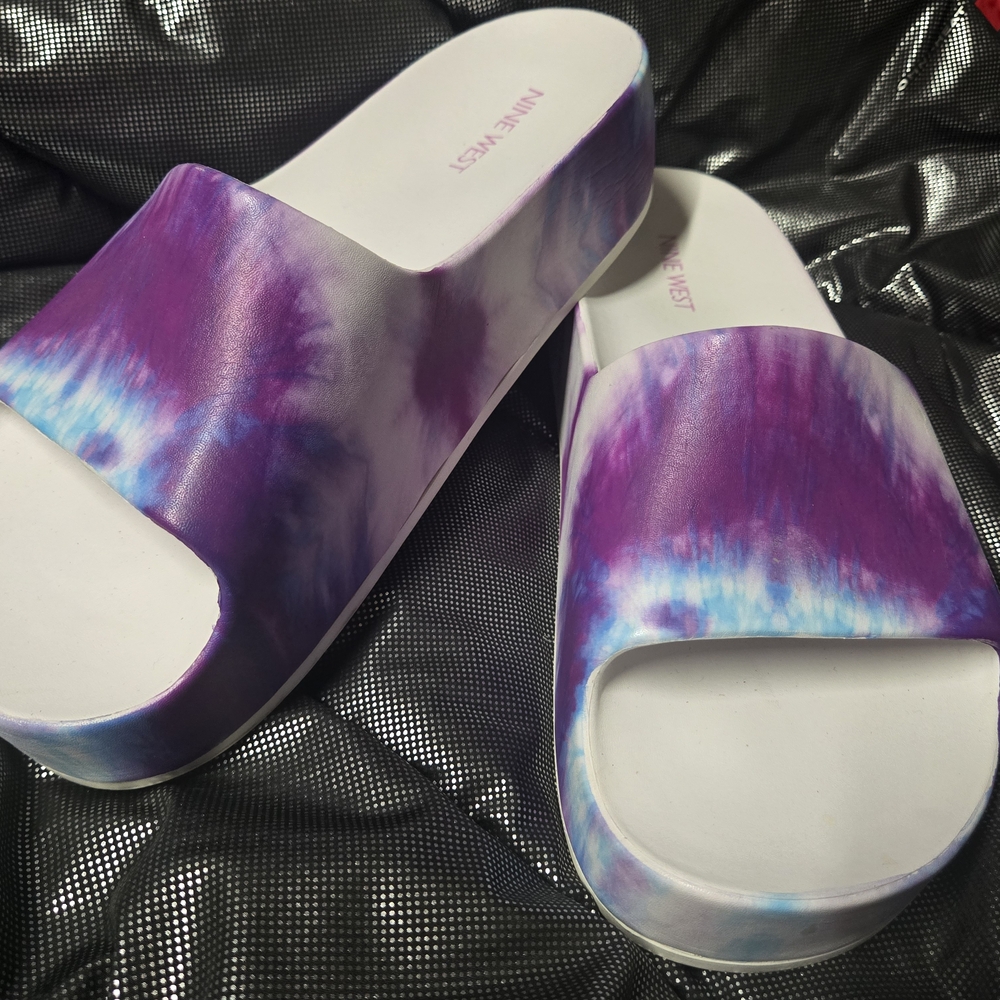 Colorful Tie-Dye Slide Sandals